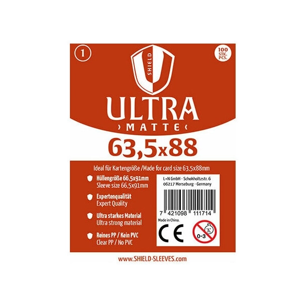 Shield Ultra Matte - 100 Sleeves (63,5 x 88 mm)