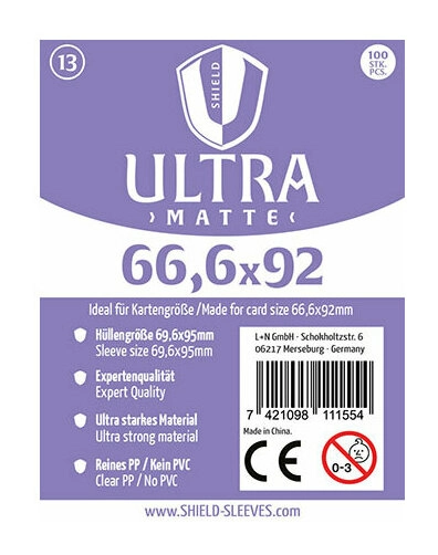 Shield Ultra Matte - 100 Sleeves (66,6 x 92 mm)