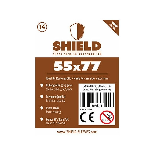 Shield Thin - 100 dünne Kartenhüllen (55 x 77 mm)