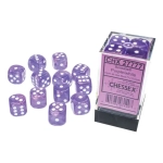 Borealis 16mm d6 Purple/white Luminary Dice Block (12 dice)