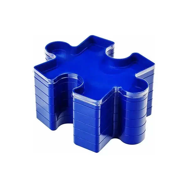 6 blaue Sortierschalen für Puzzleteile