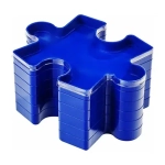 6 blaue Sortierschalen für Puzzleteile