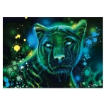 Neon Blau grüner Panther