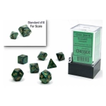Scarab Mini-Polyhedral Jade/Gold 7-Die Set