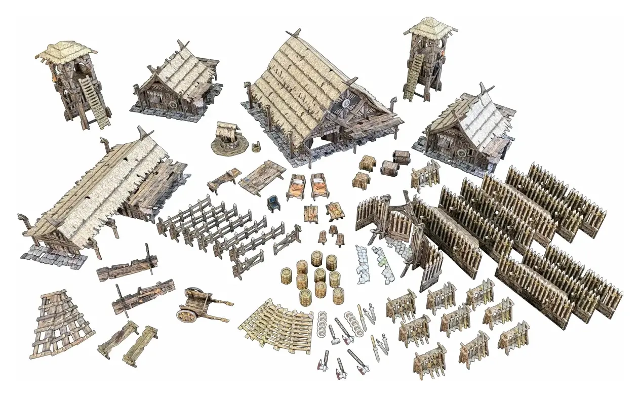 Battle Systems - Fantasy Terrain - Nördliche Siedlung - EN
