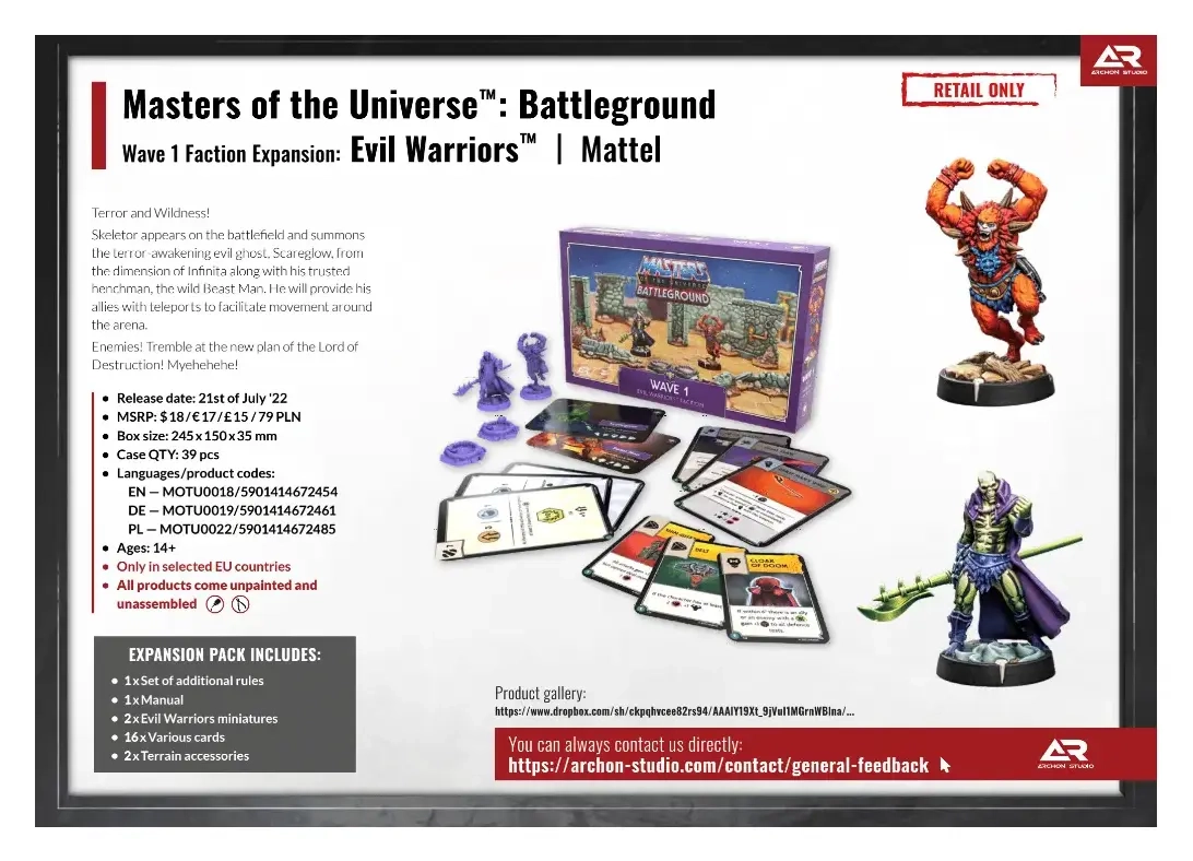 Masters of the Universe Battleground Wave 1 Evil Warriors Faction - EN