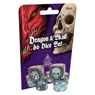 Dragon & Skull Dice Pack Silver