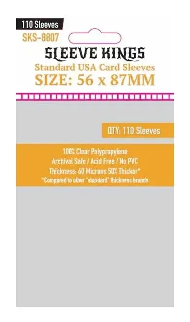 Sleeve Kings Standard USA Card Sleeves (56x87mm) 110 Pack 60 Microns