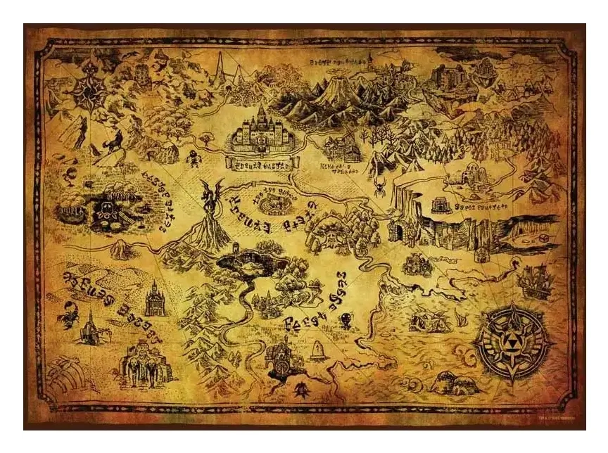 The Legend of Zelda Puzzle Hyrule Map