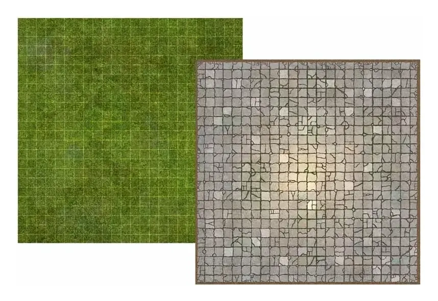 Battle Mat Board - Grassland & Dungeon