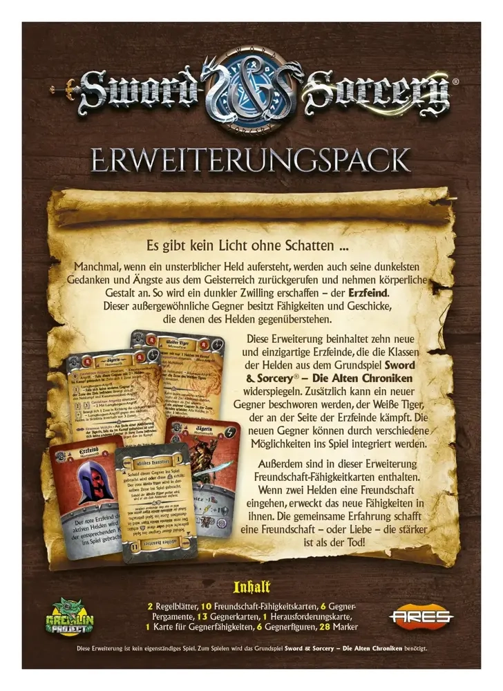 Sword & Sorcery Erweiterung - Die Alten Chroniken - Erzfeinde - DE