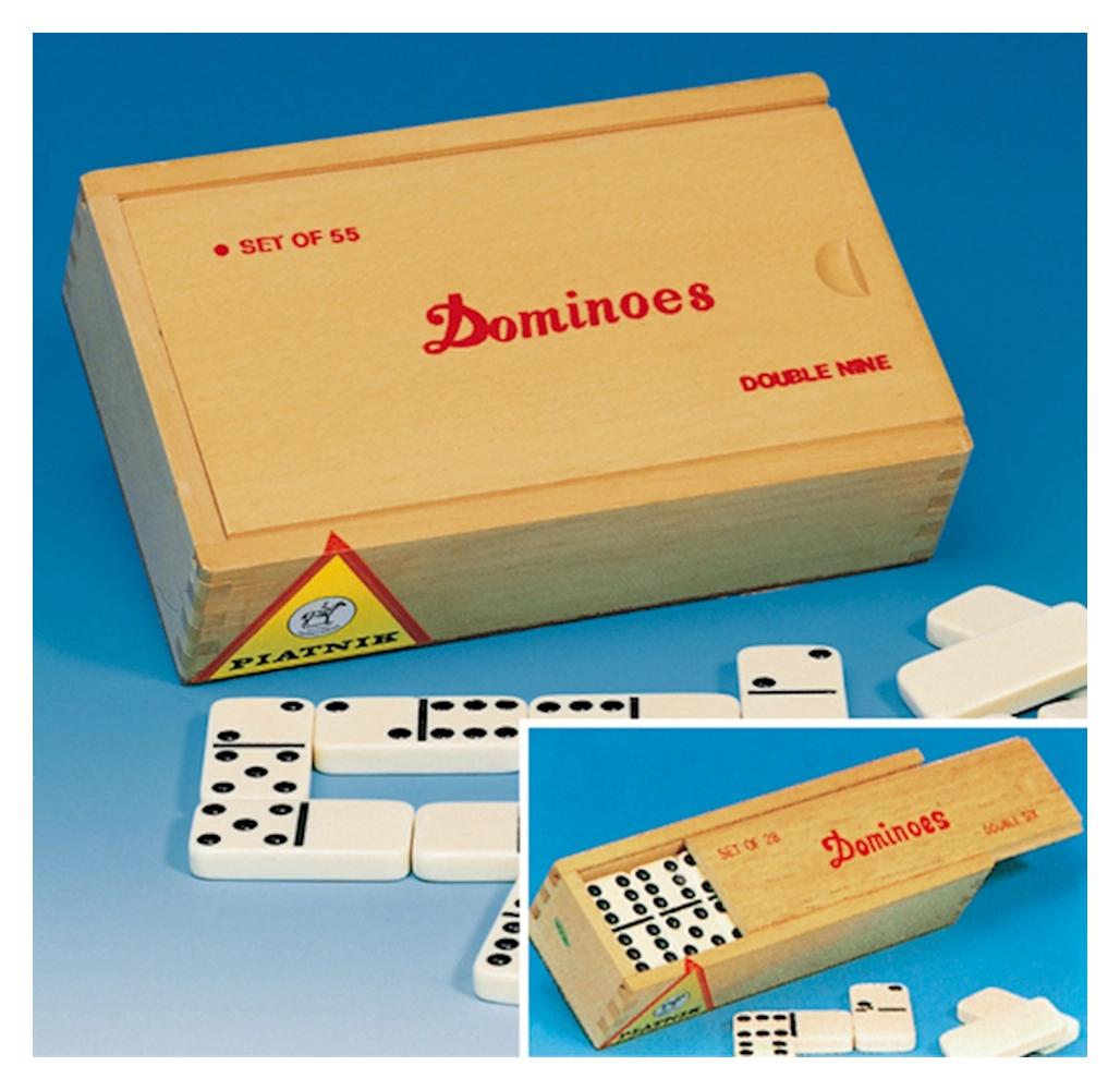 Domino in Holzkassette (28 Steine)