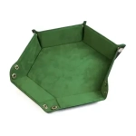 Leatherette & Velvet Dice Tray Grass Green Hex