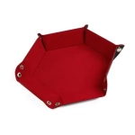 Leatherette & Velvet Dice Tray Red Hex