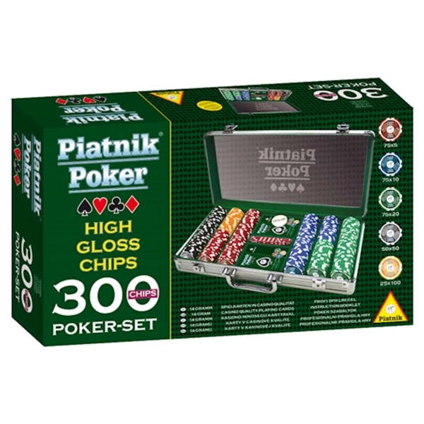 Piatnik Poker 300 Chip Set - 14g High Gloss