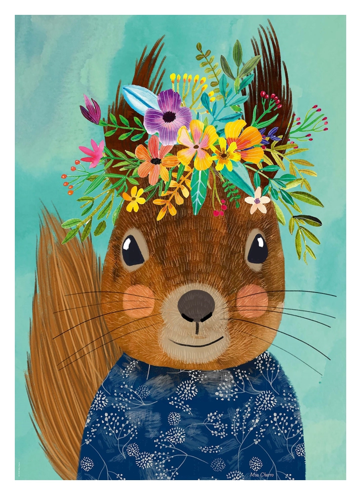 Sweet Squirrel - Floral Friends