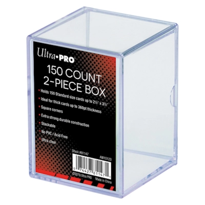 2-Piece Storage Box - for 150 Cards - Clear