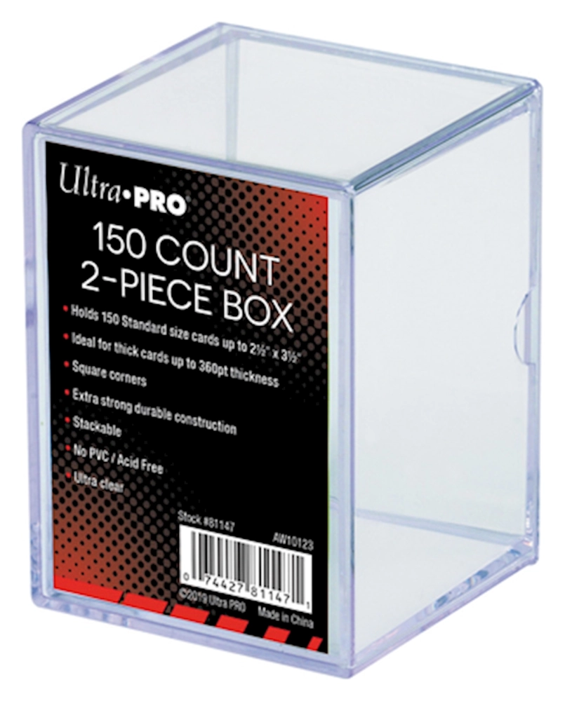 2-Piece Storage Box - for 150 Cards - Clear