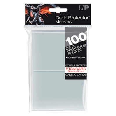 UP - Standard Sleeves - Clear - 66x91mm - (100 Sleeves)