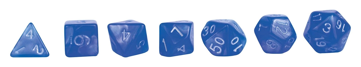 Würfelset RPG Moonstone blau