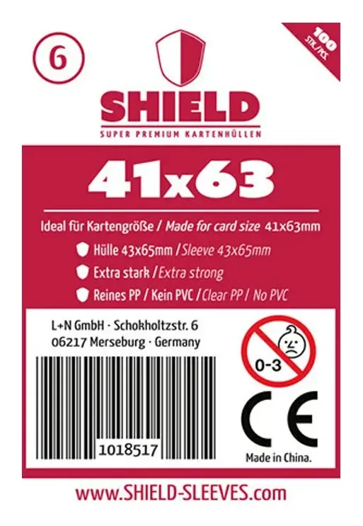 Shield Thin - 100 dünne Kartenhüllen (41 x 63 mm)