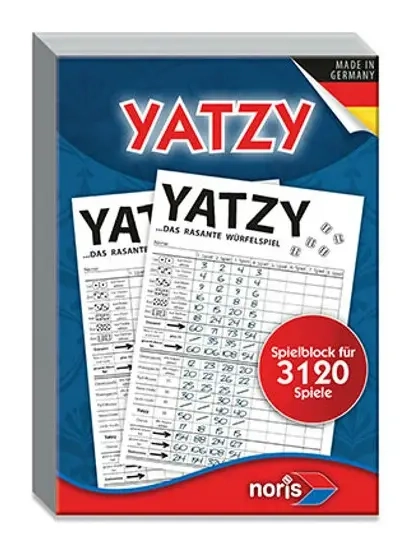 Yatzy - Spielblock für 3120 Spiele