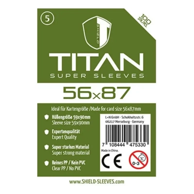 Shield Titan - 100 Sleeves (56 x 87mm)