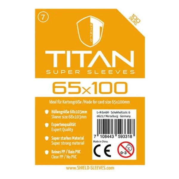 Shield Titan - 100 Sleeves (65 x 100mm)