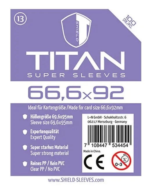 Shield Titan - 100 Sleeves (66.6 x 92 mm)