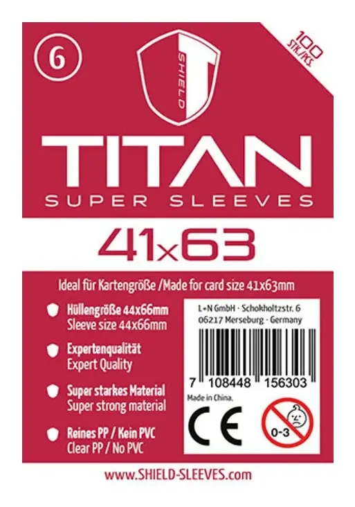 Shield Titan - 100 Sleeves (41 x 63mm)