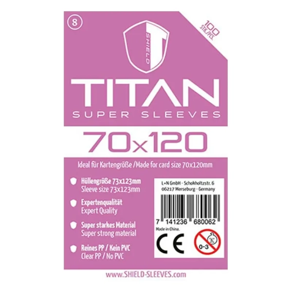 Shield Titan - 100 Sleeves (70 x 120mm)