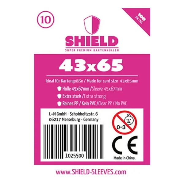 Shield Thin - 100 dünne Kartenhüllen (43 x 65 mm)