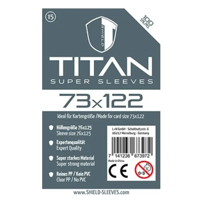 Shield Titan - 100 Sleeves (73 x 122 mm)