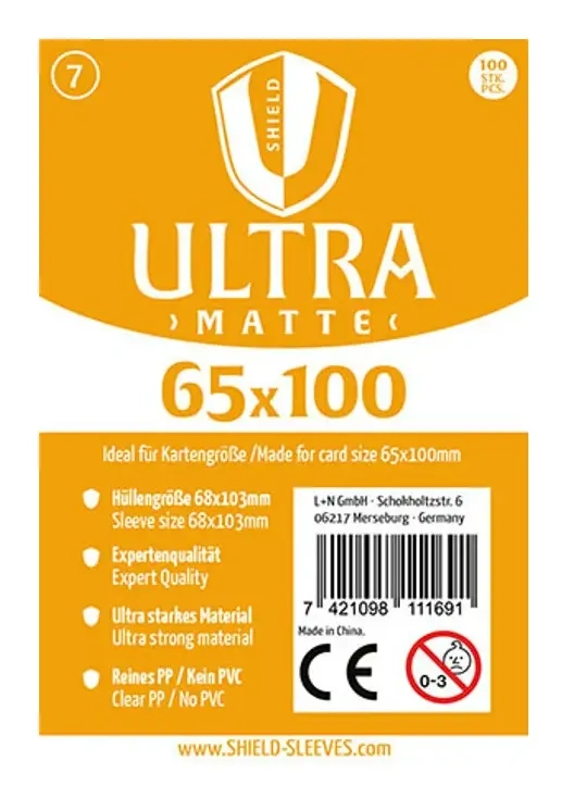 Shield Ultra Matte - 100 Sleeves (65 x 100 mm)